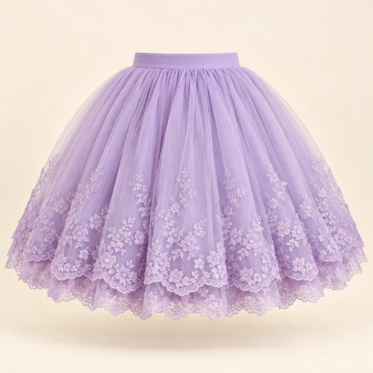 Lilac Reverie Tulle Skirt in Lilac, front view